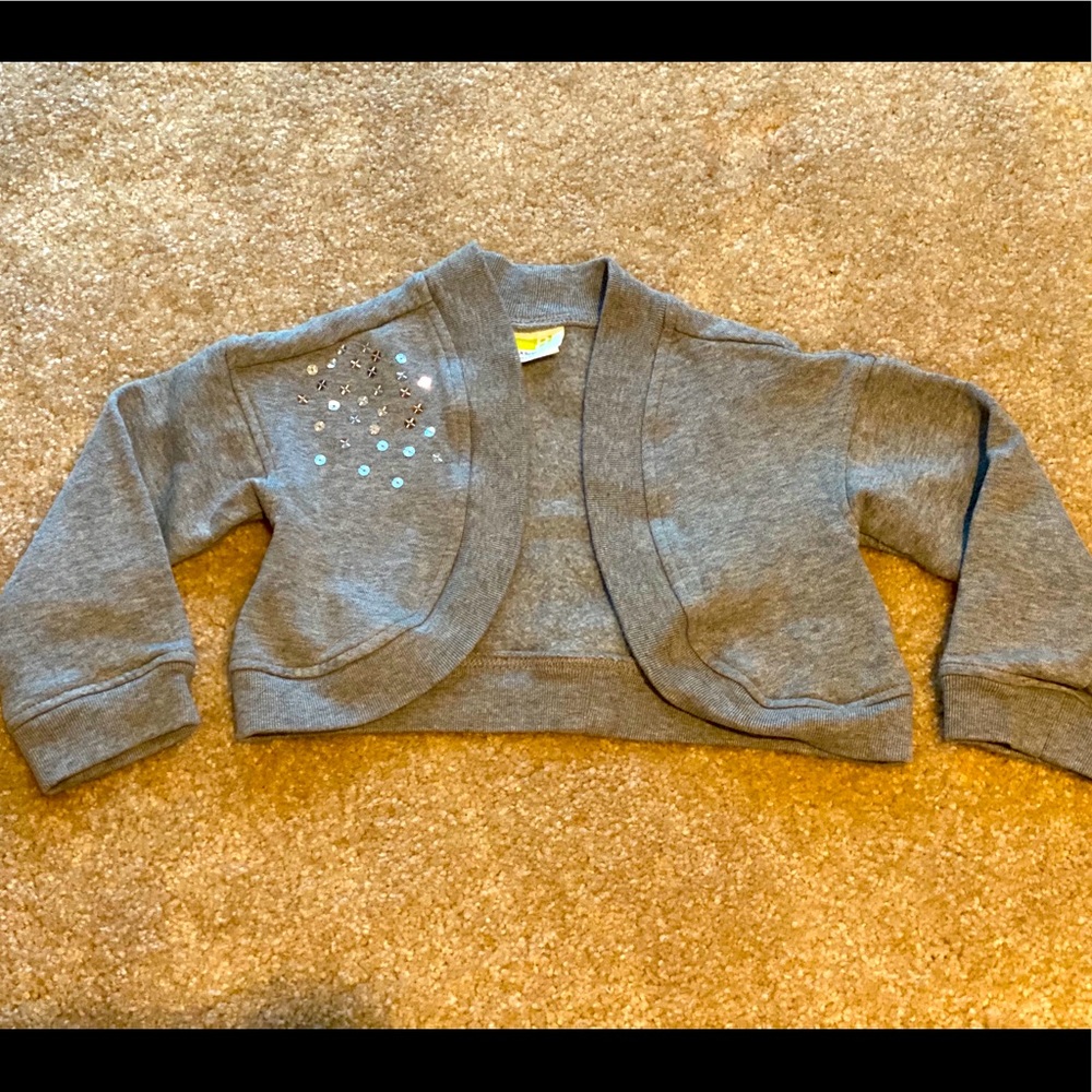 Crazy 8 girls xs (4) gray dress shrug BNWT